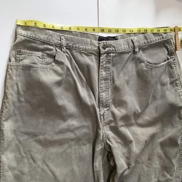Route 66 Pants Mens Sz 42x30 Beige Corduroy Loose Fit Y2K Vintage Standard Wale - Picture 6 of 15